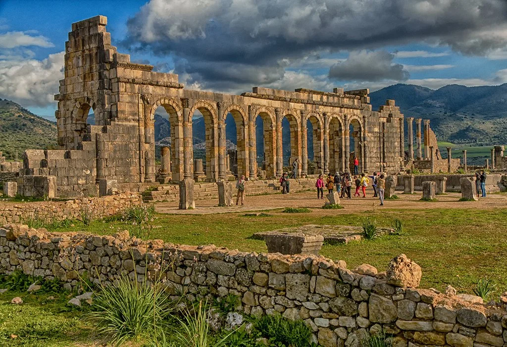 Ancient Roman ruins of Volubilis in Morocco
